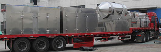 熱風循環(huán)烘二維混合機整車發(fā)貨